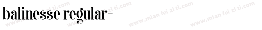 balinesse regular字体转换